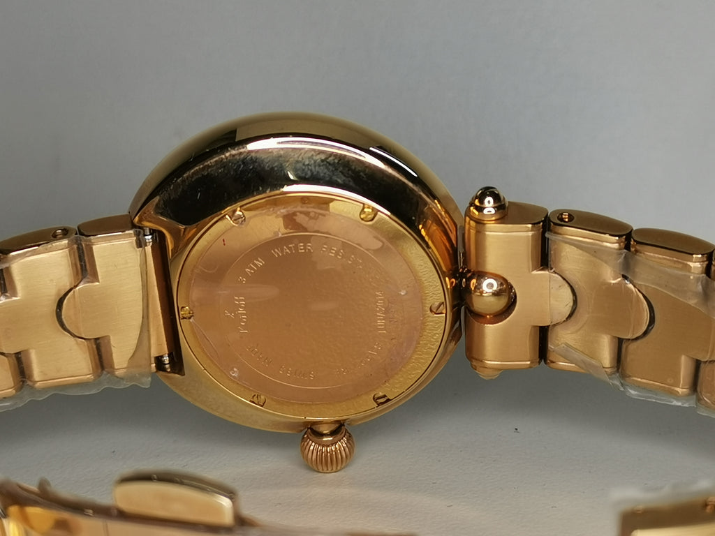 Korloff Swiss Diamond Ladies Watch – Mother of Pearl Dial – Moonphase – Gold Tone