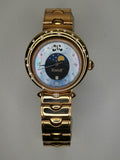 Korloff Swiss Diamond Ladies Watch – Mother of Pearl Dial – Moonphase – Gold Tone
